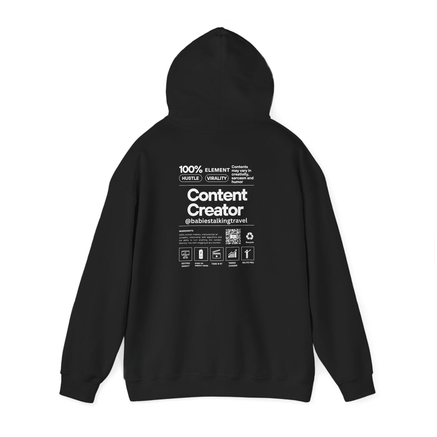 Babies Talking Travel Logo - Dark mode Unisex Hoodie!
