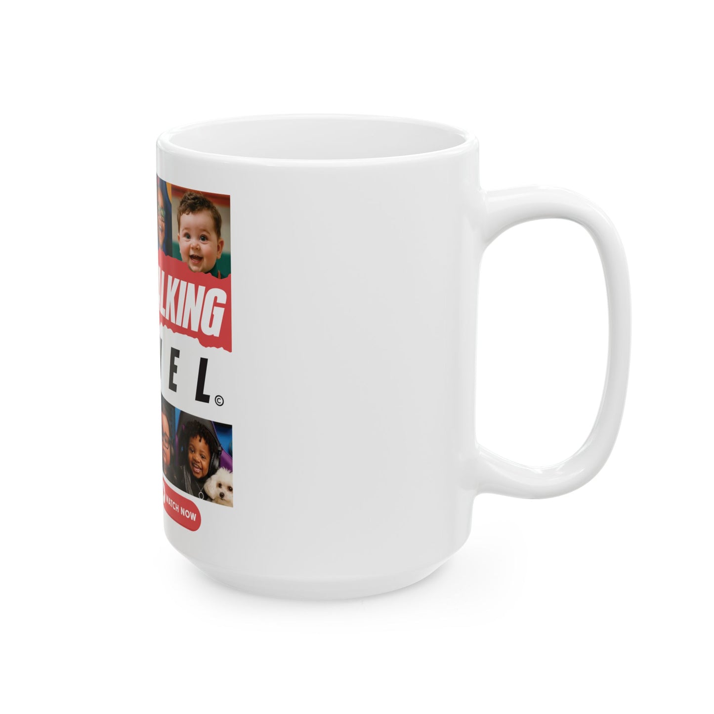 Babies Talking Travel - Characters Panel #1  White Mug (15oz).