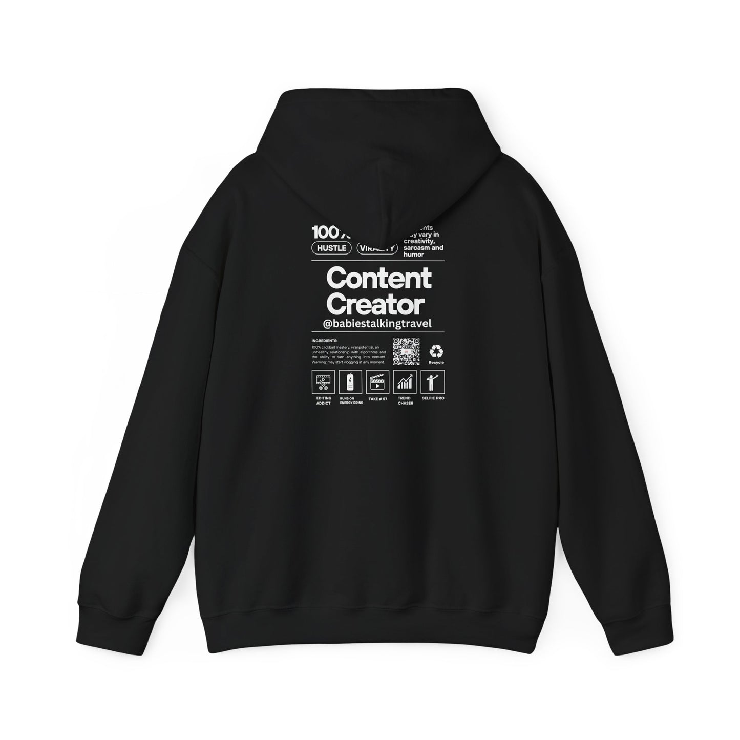 Babies Talking Travel Logo - Dark mode Unisex Hoodie!