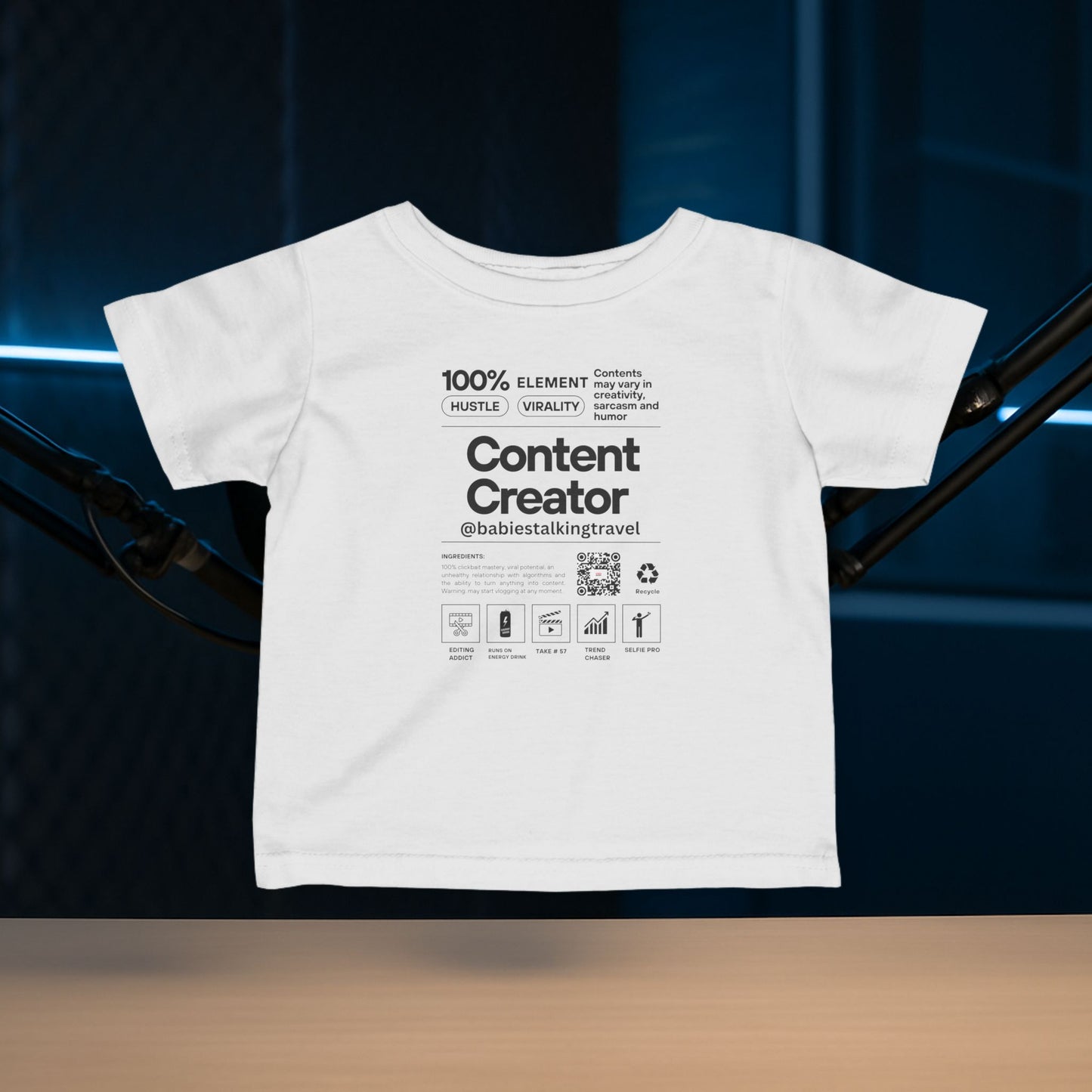 Babies Talking Travel - Content Creators -  Toddler Soft White T-Shirt.