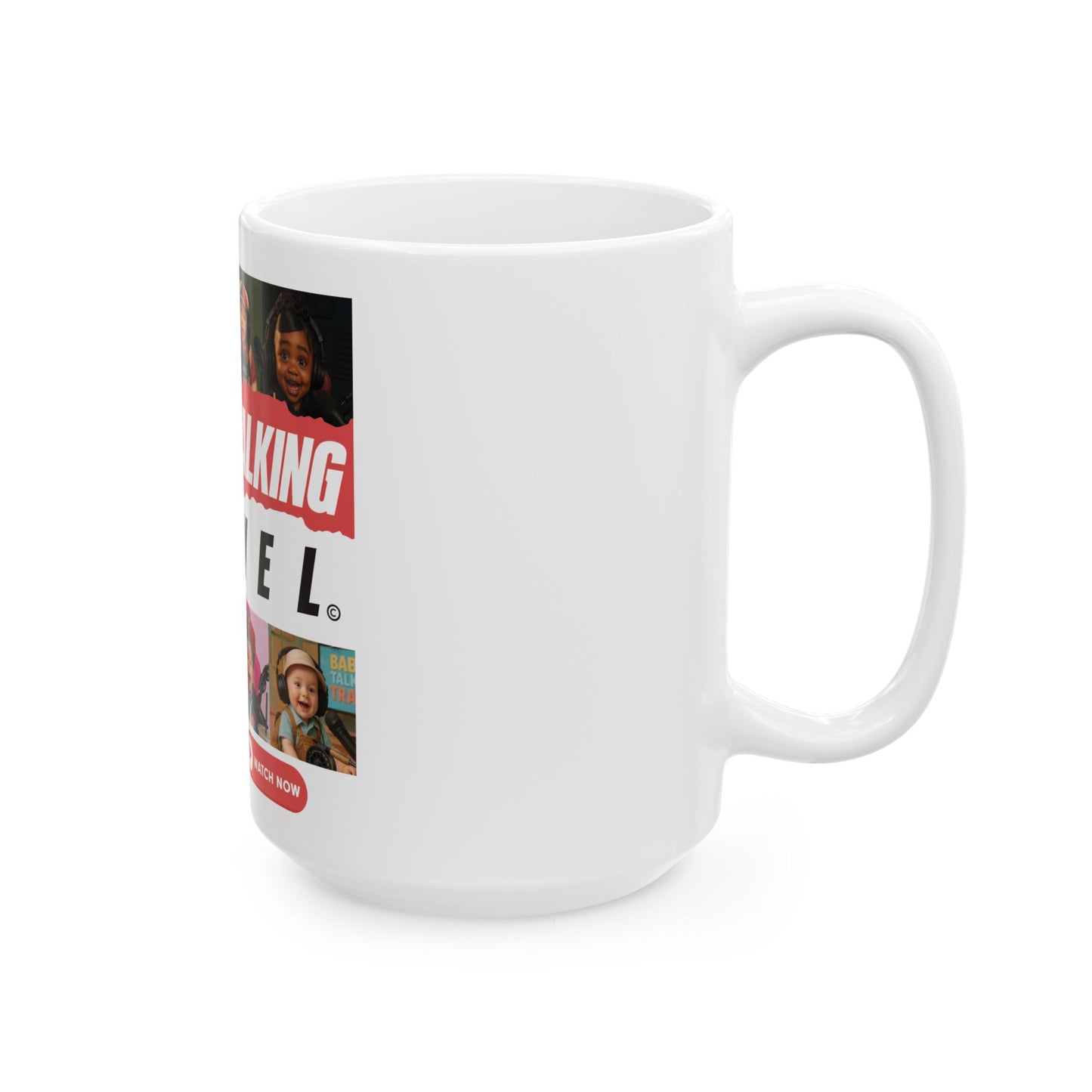 Babies Talking Travel - Characters Panel #2  White Mug (15oz).