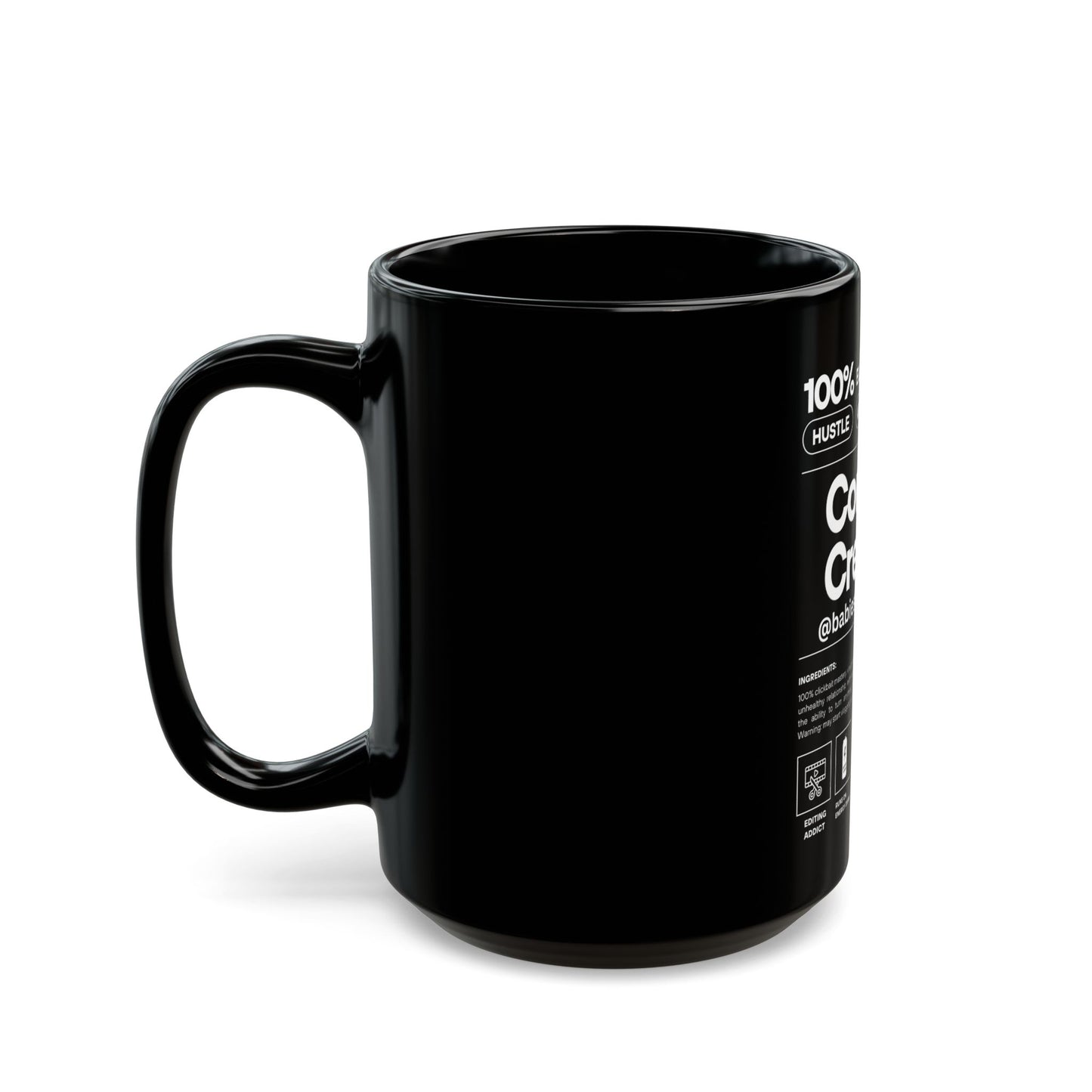Babies Talking Travel - Black Content Creator Mug (15oz).