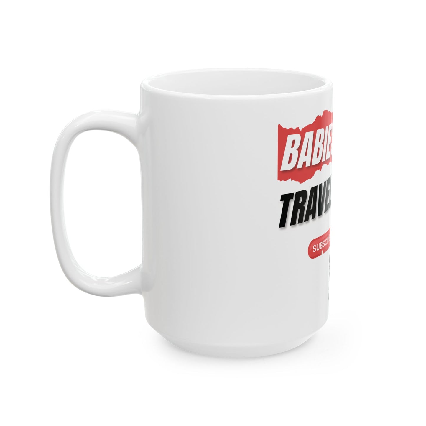 Babies Talking Travel - White Channel Logo Mug (15oz).