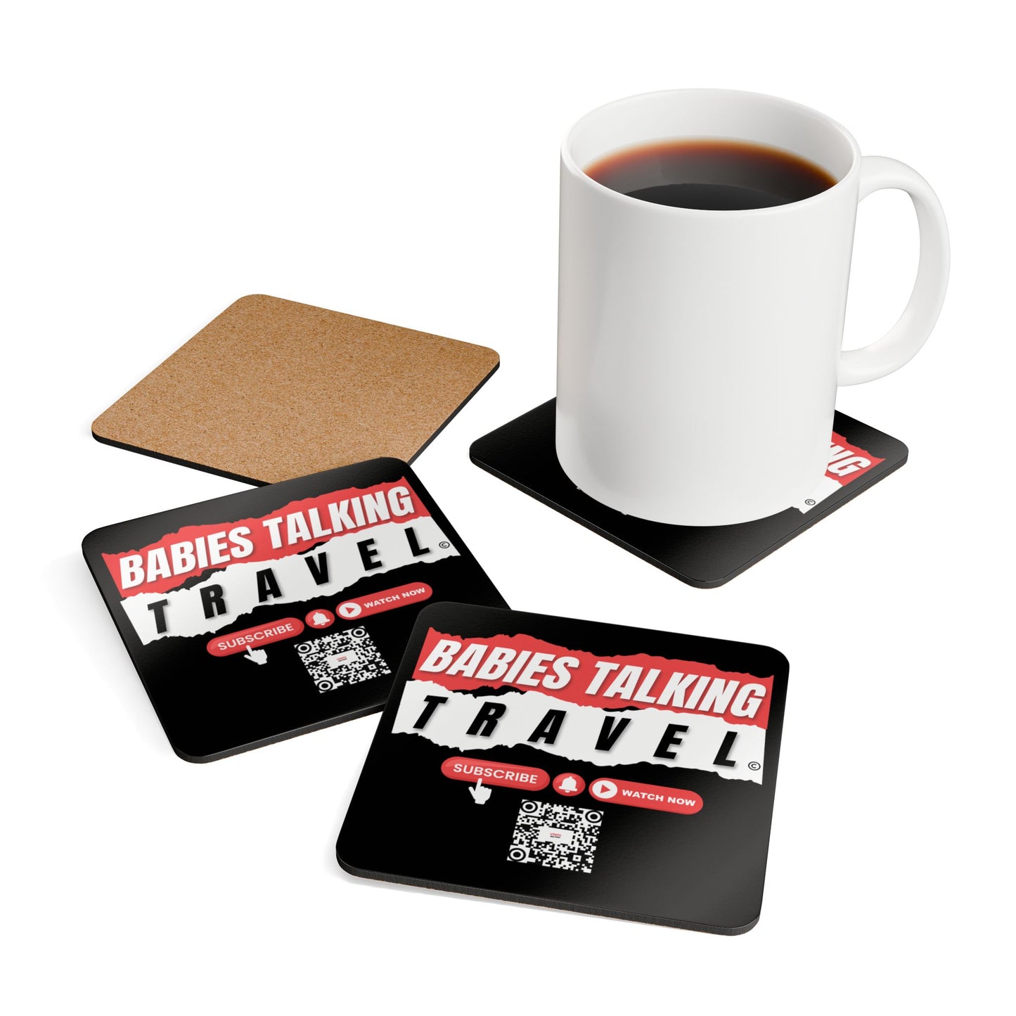 Babies Talking Travel - Logo Coaster  Set!