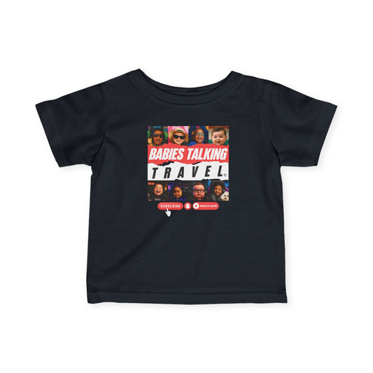 Babies Talking Travel "Toddlers Baby Crew #1 "design - Black Unisex style.