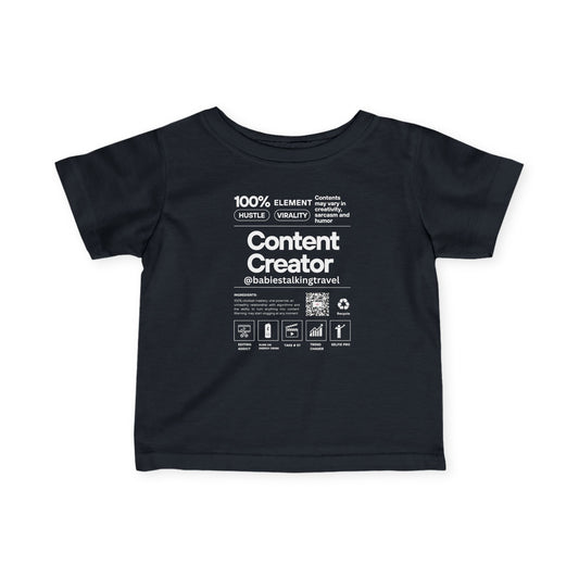 Babies Talking Travel - Content Creators -  Toddler Soft Black T-Shirt.