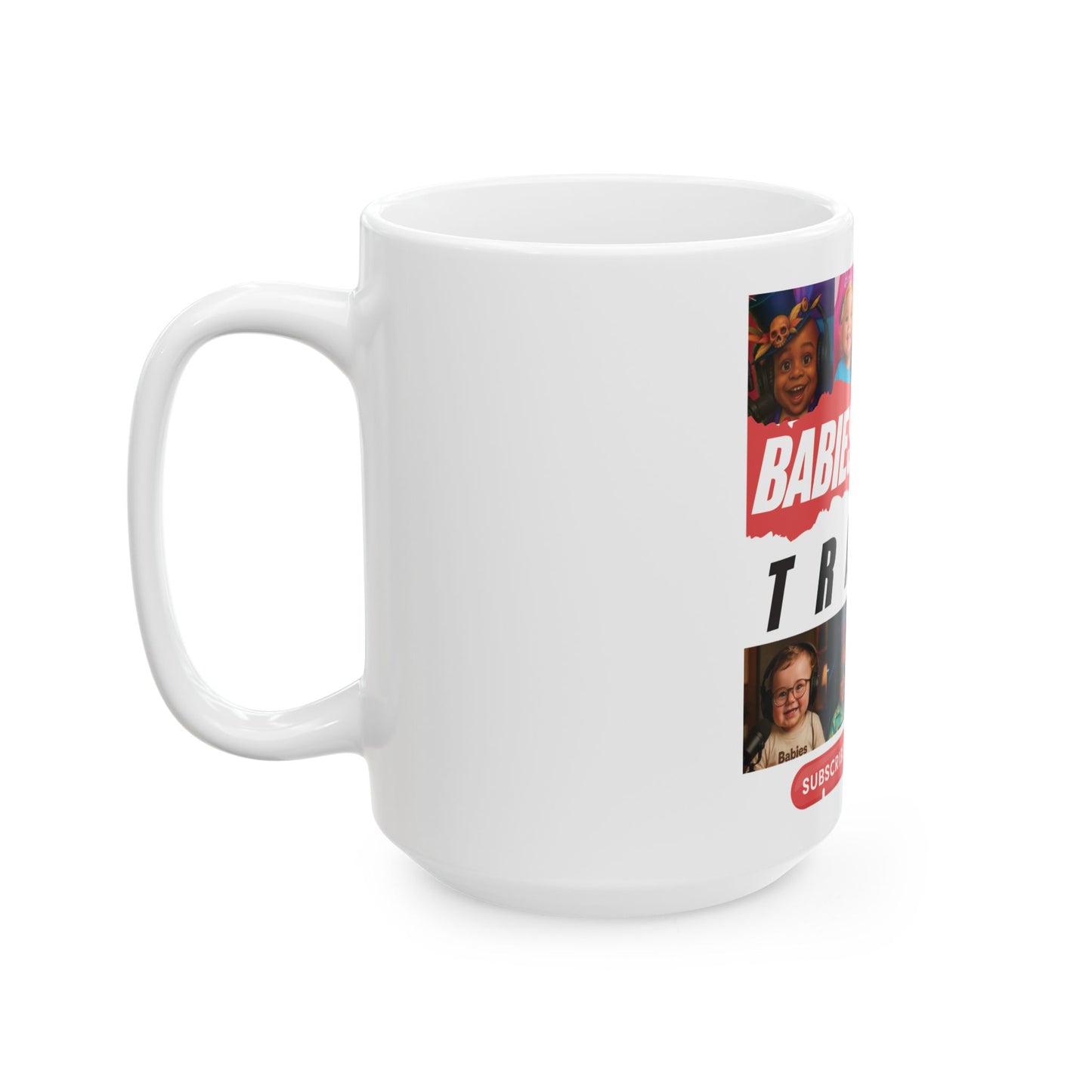 Babies Talking Travel - Characters Panel #2  White Mug (15oz).