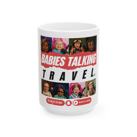 Babies Talking Travel - Characters Panel #2  White Mug (15oz).
