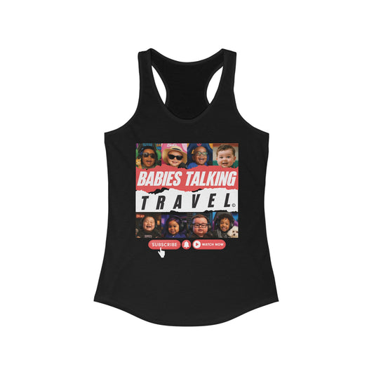 Babies Talking Travel – Women’s Racerback "Black"  (Character Vol. 2 Edition).
