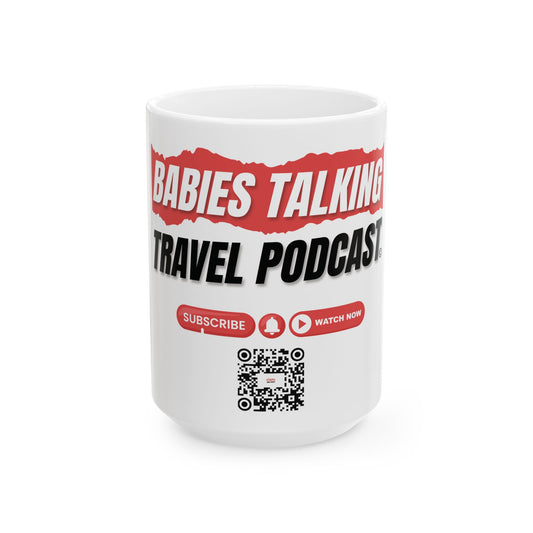 Babies Talking Travel - White Channel Logo Mug (15oz).