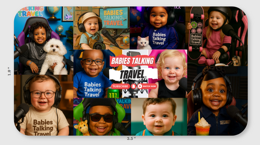 Baby Talking Travel – Group Die Cut Sticker!