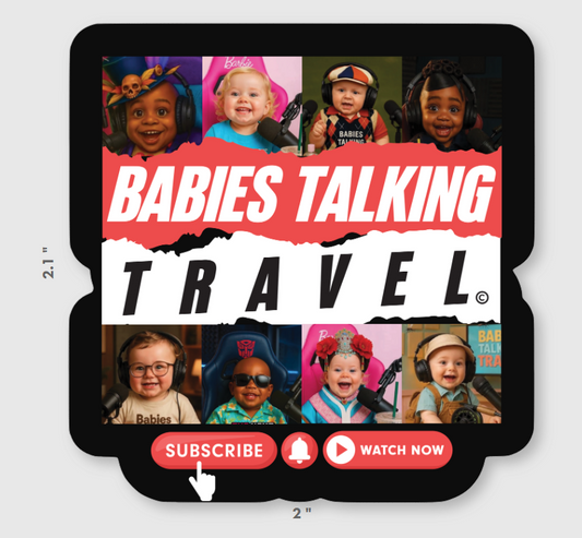 Baby Talking Travel – Collage Group#2 Die Cut Sticker!